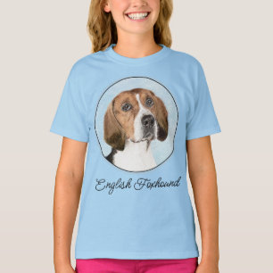 T-shirt Peinture Foxhound en anglais - Joli art original c