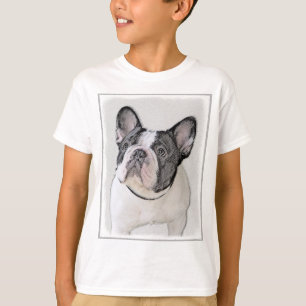T-shirt Peinture française de Bulldog (Pied de broche) - A