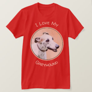T-shirt Peinture Greyhound - Cute Original Chien Art