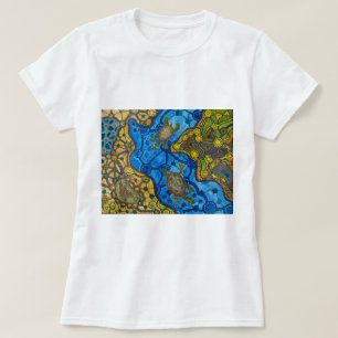 T-shirt Peinture indigène de tortues