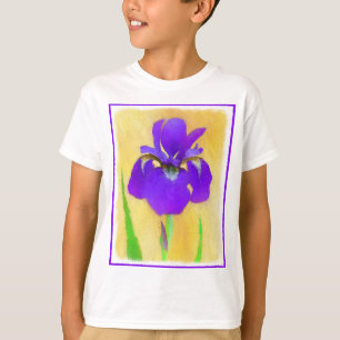 T-shirt Peinture Iris à pois pourpre - Chien original mig
