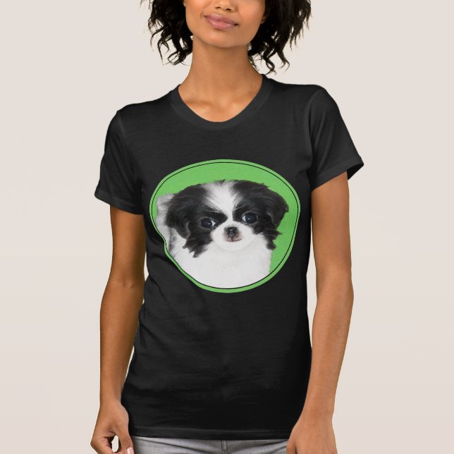T-shirt Peinture japonaise de chiot - Art original de chie (Devant)