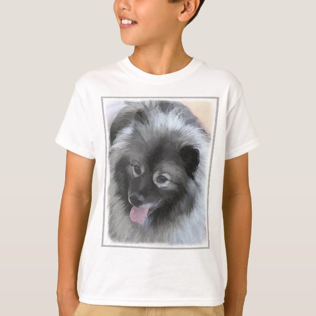 T-shirt Peinture Keeshond Bailey - Cute Original Chien Art (Devant)
