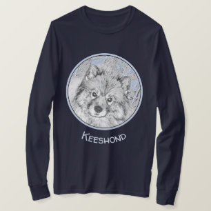 T-shirt Peinture Keeshond Beth - Joli art original chien