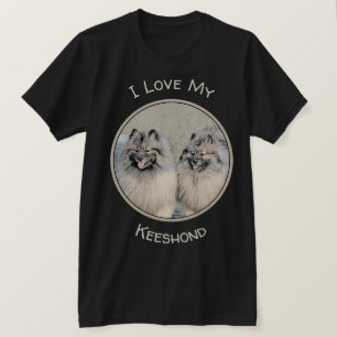 T-shirt Peinture Keeshond Brothers - Art Chien original