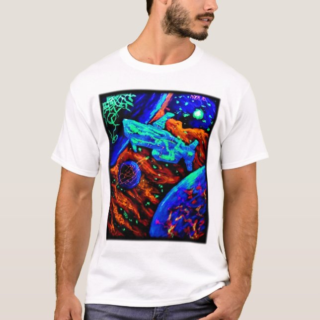 T-shirt Peinture légère noire 3 (Devant)