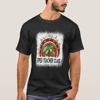 T-shirt Peinture Leopard arc-en-ciel SPED Enseignant Claus
