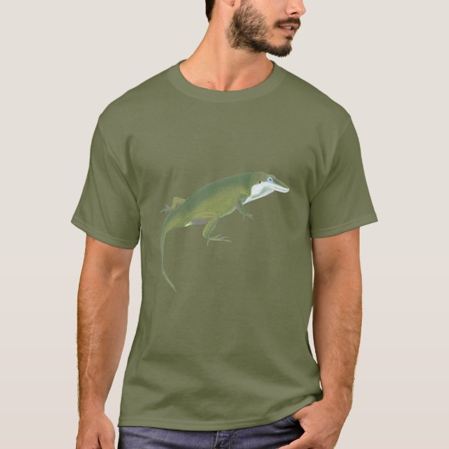 T-shirt Peinture Lizard Vert, Choisissez Vos Chemises Coul (Devant)