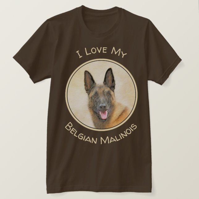 T-shirt Peinture malinoise belge - Beau art original de ch (Design devant)
