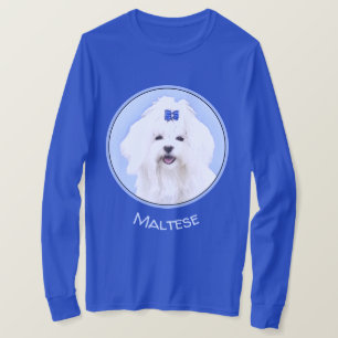 T-shirt Peinture maltaise - Joli art original pour chien