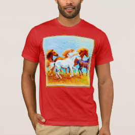 T-shirt Peinture Mignonne De Chevaux De Course. Commandez 