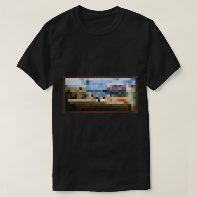 T-shirt Peinture Minecraft La Piscine (Design devant)