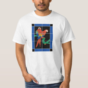 T-shirt Peinture murale vintage de tuile d'île de Catalin