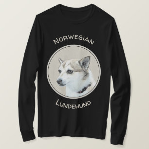 T-shirt Peinture norvégienne Lundehund - Art original chie