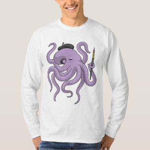 T-shirt Peinture Octopus Peinture brosse