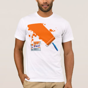 T-shirt Peinture Orange Peinture Mens