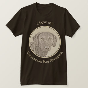 T-shirt Peinture originale de chien par Retriever de Chesa
