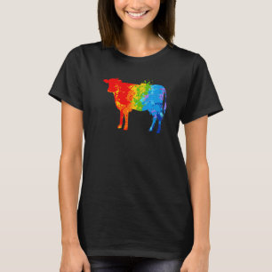 T-shirt Peinture Paint Vache Lèchement Peinture Vache