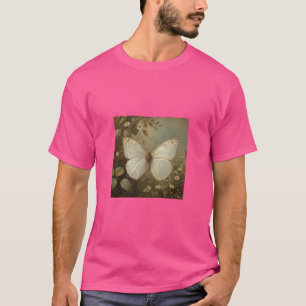 T-shirt Peinture papillon blanc clair