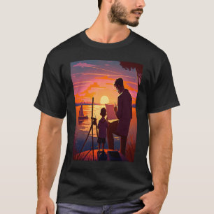 T-shirt Peinture Paysage Collecteur Peintre Papa Au Couche