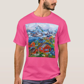T-shirt Peinture Pétrolière Groenland Nature Du Groenland