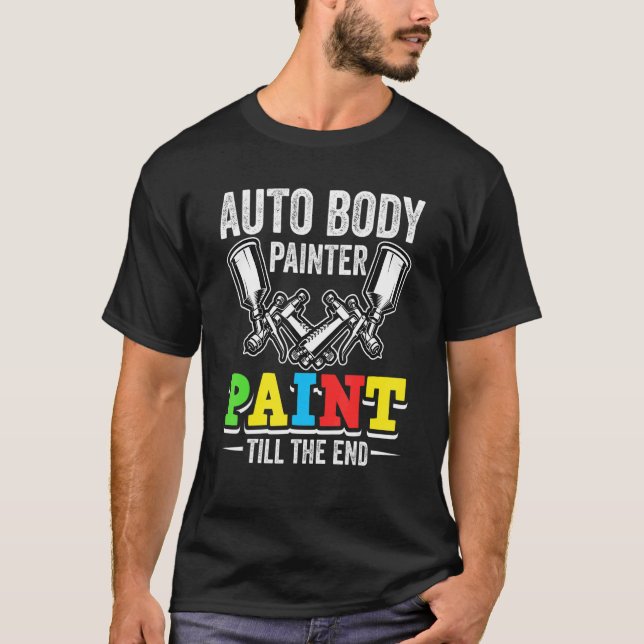 T-shirt Peinture pistolets automobile peinture pulvérisate (Devant)