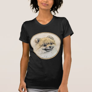 T-shirt Peinture Poméranienne (orange) - Art Chien origina