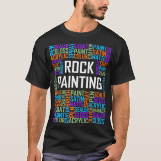 T-shirt Peinture Rock Mots Lover Cadeau Rock Peintre Teach
