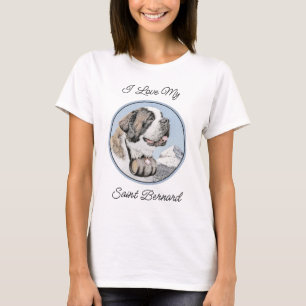 T-shirt Peinture Saint Bernard - Cute Original Chien Art