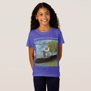 T-Shirt Peinture saisonnière de la Chouette dans la nature