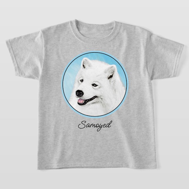 T-shirt Peinture Samoyed - Cute Original Chien Art (Poser)