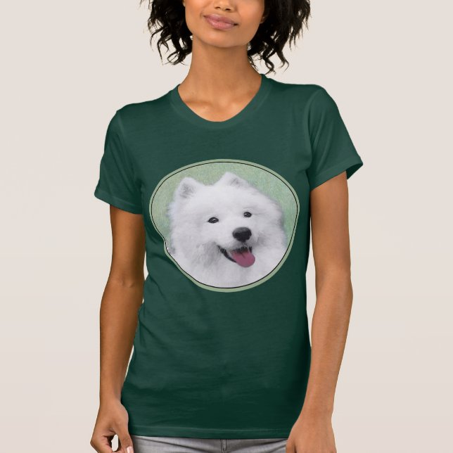 T-shirt Peinture Samoyed - Cute Original Chien Art (Devant)