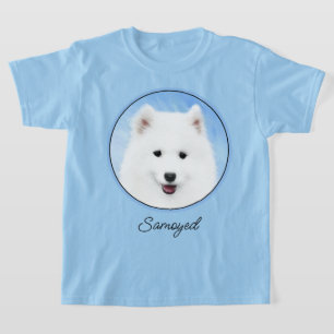 T-shirt Peinture Samoyed Puppy - Jolie Art Original Chien