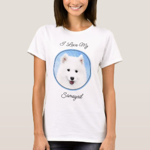 T-shirt Peinture Samoyed Puppy - Jolie Art Original Chien