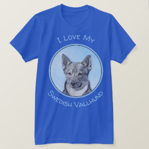 T-shirt Peinture Suédoise Vallhund - Cute Original Chien 