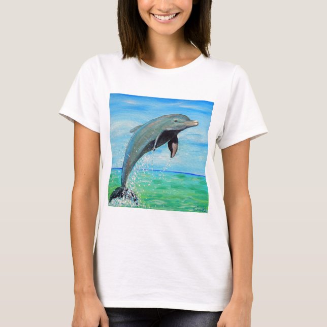 T-shirt Peinture sur dauphin (Devant)