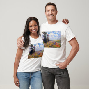 T-shirt Peinture sur le champ de pavot par Claude Monet (1