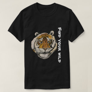 T-shirt Peinture sur tigre, regarder la caméra personnalis