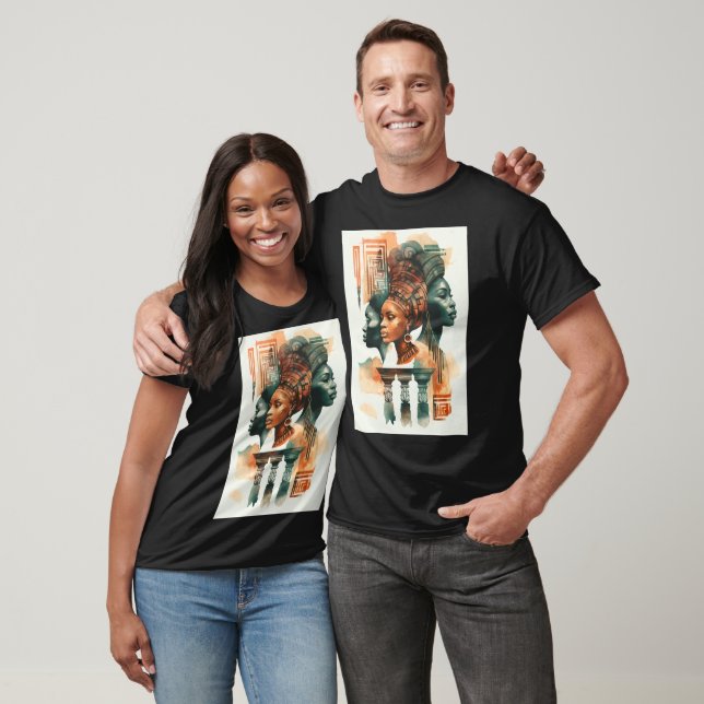 T-shirt Peinture Tribale Africaine, Art Contemporain (Unisexe)