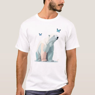 T-shirt Peinture vectorielle de l'ours polaire Art animal 