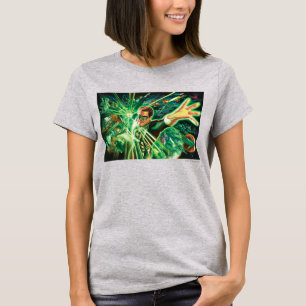 T-shirt Peinture verte de lanterne