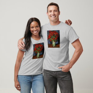 T-shirt Peinture vintage de Van Gogh Fleurs en vase Fleurs