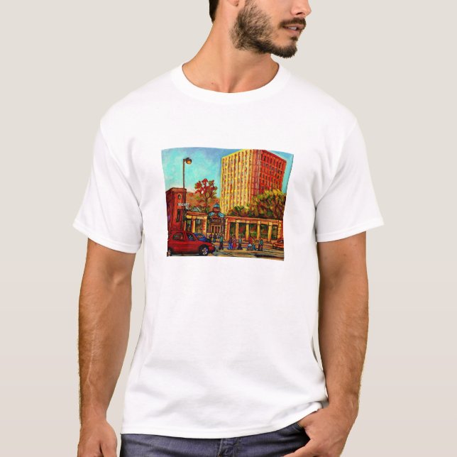 T-SHIRT PEINTURES DE L'UNIVERSITÉ MCGILL SCÈNE DE LA VILLE (Devant)