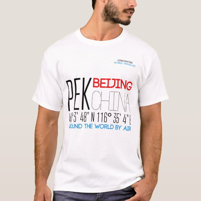 T-shirt Pékin, Chine Texte Art (Devant)