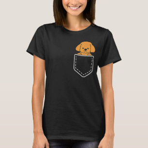 T-shirt Pékin Poodle de jouet dans la poche pour le propri