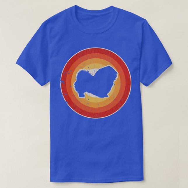 T-shirt Pekingese Sunset Retro pour Hommes Femmes Garçons  (Design devant)