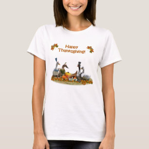 T-shirt Pèlerin et canards indiens Thanksgiving