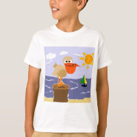 Pélican à l'art de plage