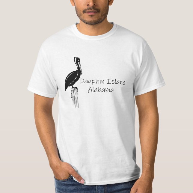 T-shirt Pélican de l'île Dauphin (Devant)