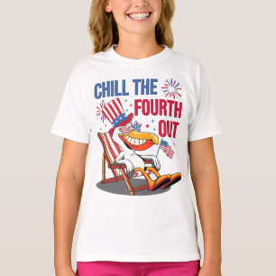 T-shirt Pélican patriotique drôle pour se détendre le quat